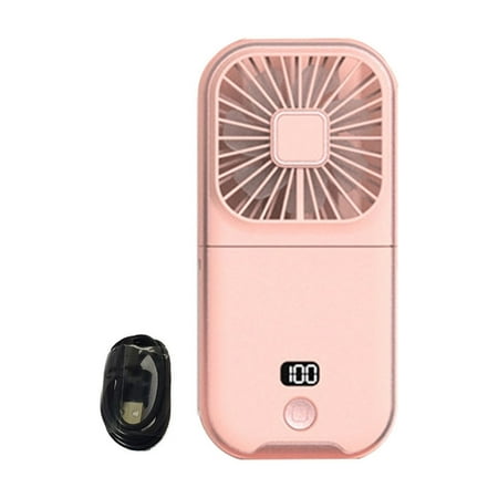 

Jiledu Handheld Fan with LED Digital Screen 3-Speed Settings Low Noise Emergency Backup Power Quiet USB Rechargeable Personal Fan
