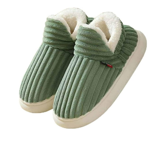 longantii Fluffy Slippers for Women Men, Cloud Slippers Pillow Warm Fuzzy House Slippers, Thick Sole Anti-Skid Cozy Plush Booties(Mint Green)