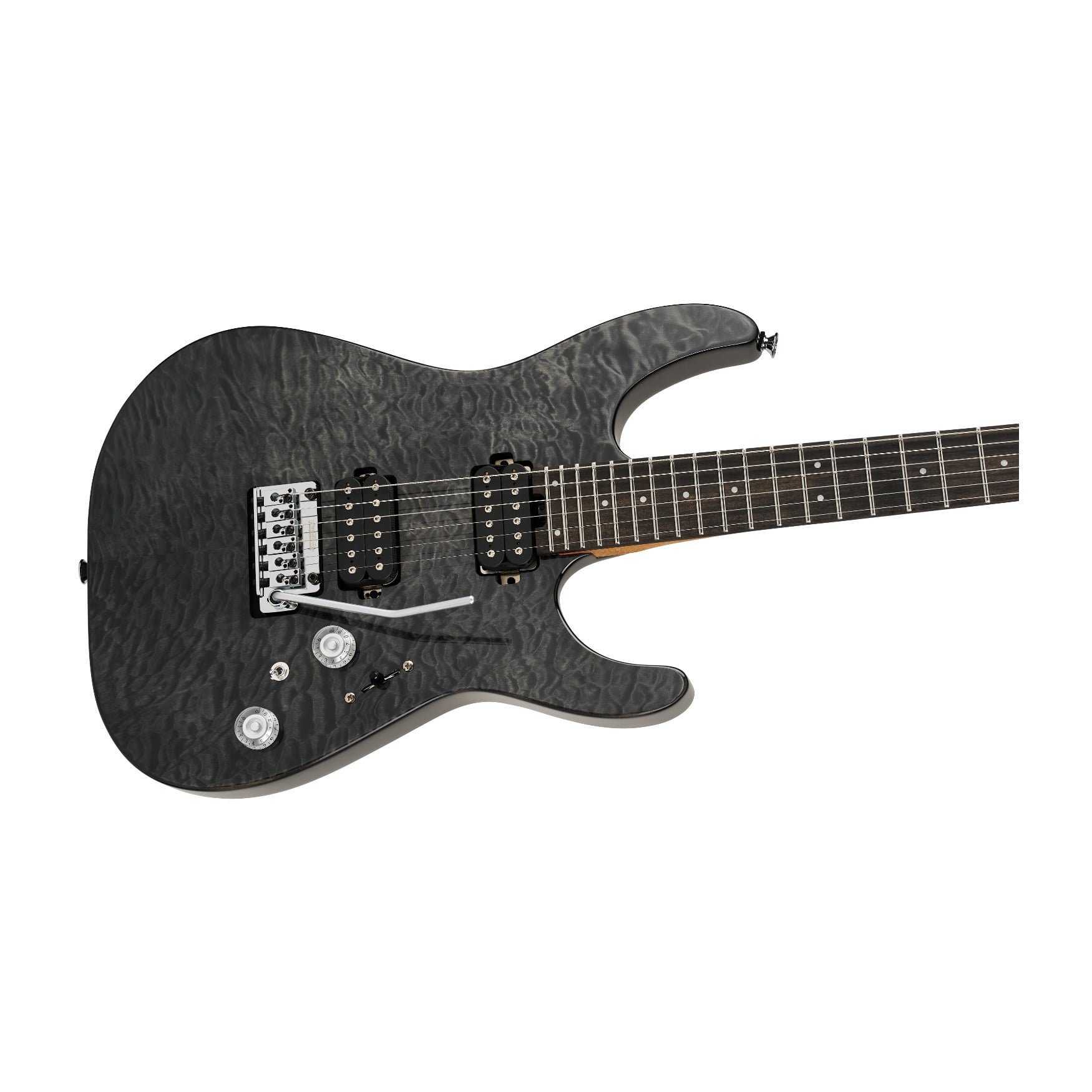 Charvel Pro-Mod Plus DK24 HH 2PT 6-String Electric Guitar with Ebony Fingerboard and Quilt Maple Top (Midnight Ocean)