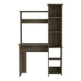 thumbnail image 1 of TUHOME Versalles Desk Engineered Wood Desks in  Brown, 1 of 8