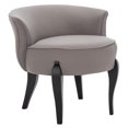 thumbnail image 3 of SAFAVIEH Mora French Leg Linen Vanity Chair Grey, 3 of 7