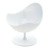 2 oz Round White Plastic Ball Chair - 2 3/4" x 2 3/4" x 2 3/4" - 100 count box