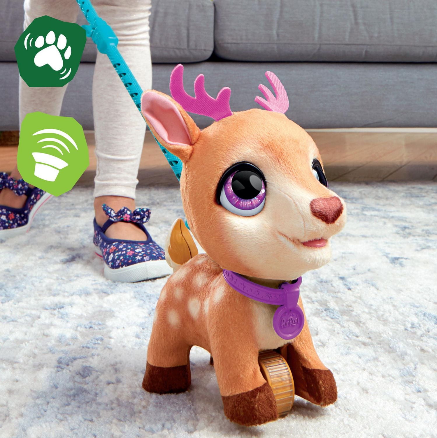 furReal Walkalots Big Wags Deer Plush Interactive Toy, Electronic Pet Toy, Ages 4+
