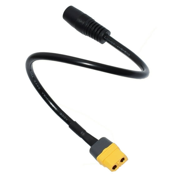 XT60 Female to DC8mm Power Cable Adapter 14AWG High Conductivity Copper Cord for Solar Panel and Generators