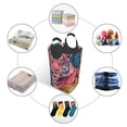thumbnail image 5 of Lsque Pink Tiger Gold Leaves Laundry Basket, Laundry Hamper, Dirty Clothes Hamper for Laundry, Collapsible, Waterproof Laundry Baskets with Aluminum Handles for Laundry, Dorm, Family, 5 of 6