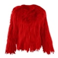 thumbnail image 5 of AOOCHASLIY Women Coat Women's Imitation Warm Long Round Neck Fashionable Jacket, 5 of 5