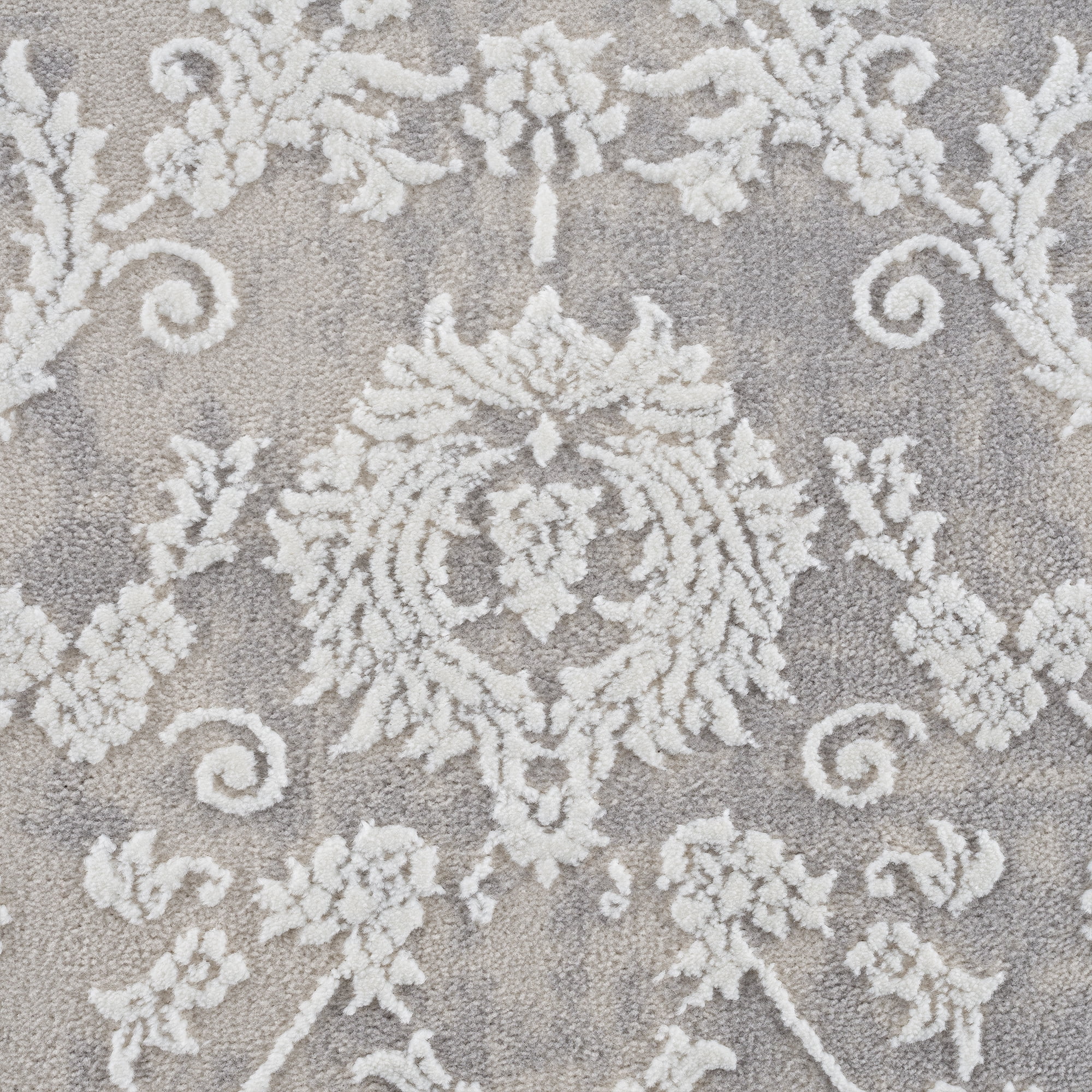United Weavers Amir Firdaus Transitional Border Accent Rug, Grey, 1'10" x 3'
