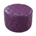 thumbnail image 2 of Chic Home Tosh Button Tufted PU Leather Upholstered Round Ottoman, 2 of 6