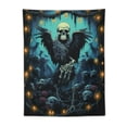 thumbnail image 5 of FUMJ  Blue Skull Tapestry Gothic Skeleton Tapestry Hippie Eagle Tapestries Dark Forest Tapestry Bat Tomb Wall Tapestry for Bedroom, Living Room Dorm, 5 of 7