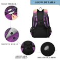 thumbnail image 4 of FORMRS Unisex School Backpack 17" Student Travel Bag with Laptop Compartment, Black Neon Road, 4 of 7