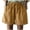 Yellow, variant on Lace-Trim Women's Summer Shorts - Cotton Blend Elastic Waist 3.5" Inseam Casual Comfort​ Dark Gray M