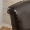 thumbnail image 3 of Noble House Tiffany Espresso Bonded Leather Swivel Bar Stool, 3 of 6