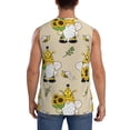 thumbnail image 4 of Fotbe Gnomes Bees And Sunflowers Men's Camiseta sin Mangas Estampada para Hombres, Playera Casual para Gimnasio, Entrenamiento, Playa-XX-Large, 4 of 7
