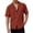 Vermilion, variant on Yifymode Men's Lapel Short Sleeve Button-Down Shirt, Lightweight Breathable Fabric Summer Casual Top Black L