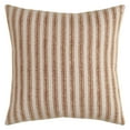 thumbnail image 5 of Rizzy Home Ticking Stripe Cotton with Zipper Closer Decorative Throw Pillow, 20" x 20", Brown, 5 of 6