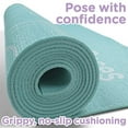 thumbnail image 6 of 1/8" (3mm) Chakra Art Printed Yoga Mat & Basic Pose Guide, Meadow Green, 6 of 7