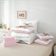 thumbnail image 5 of Manfei Grey Koala Animal Bedding Comforter Set 7pcs for Kids, Pink Cherry Blossoms Queen Bedding Sets, Kawaii Cartoon Theme Reversible Queen Sheet Sets, Lightweight Room Decor, 5 of 7