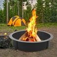 Nantfun Fire Pit Ring, Steel Outdoor Bonfire Fire Ring, 39inch