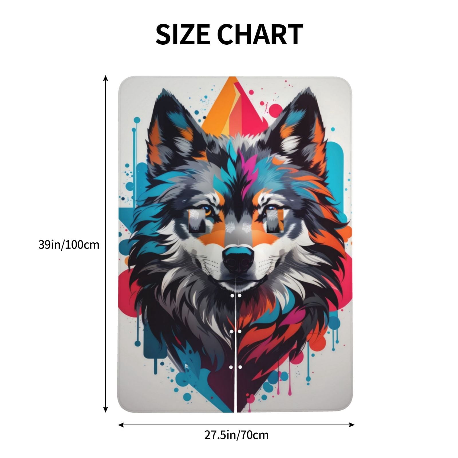 Naloa Tie-Dye Wolf Head Baby Car Seat Cover, Breathable Baby Carrier Cover, Multiuse Baby Carrier Cover & Nursing Breastfeeding Cover