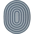 thumbnail image 2 of SAFAVIEH Braided Tanisha Bordered Reversible Area Rug, Ivory/Navy, 8' x 10' Oval, 2 of 10