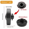 thumbnail image 5 of Centrifugal Clutch 3/4 inch Bore for Mini Bike & Go Kart, 5 of 5