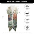 thumbnail image 6 of SCRAWLGOD Cat Floral Butterfly Print Swimsuit Cover Up for Women Long Loose Swimsuit Coverup Soft Breathable Beach Cover Up for Summer, 6 of 6