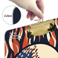 thumbnail image 6 of FORMRS Acrylic Clipboard with Low Profile Clip Standard A4 Letter Size, 12.5" x 9", Baseball Pattern, 6 of 8