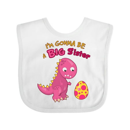 

Inktastic Dinosaur Future Big Sister Gift Baby Girl Bib