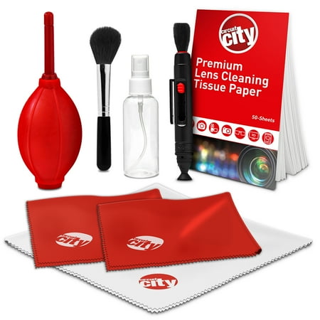 5 Piece Lens Cleaning Kit - Circuit City 8 Piece Professional Cleaning Kit for DSLR, Mirrorless, Compact Digital Cameras and Lenses