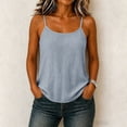 thumbnail image 4 of Byworldtasic Tank Tops for Women Spaghetti Strap Loose Fit Camisole Casual Dressy Summer Shirts, 4 of 8