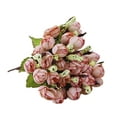 thumbnail image 2 of opvise Sweet Artificial Rosebud Bouquet Mothers Day Cloth Rose 15 Flowers on 1 Piece Light Pink, 2 of 8