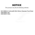 thumbnail image 2 of CMX Front Disc Brake Rotors Pair for Car BMW X1 330i 330xi K8-100430, 2 of 8
