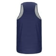 thumbnail image 6 of Wyobmus Mens Racerback Tank Tops Solid Color Workout A-Shirt Tanks Casual Loose Fit Sleeveless Gym Fitness Shirts M-3X Dark Blue, 6 of 6