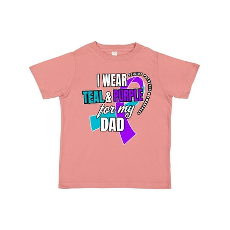 

Inktastic Suicide Prevention I Wear Teal and Purple for My Dad Gift Toddler Boy or Toddler Girl T-Shirt