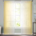 thumbnail image 2 of Yellow Ombre Sheer Curtains 63 Inches Length 2 Panels Set, Window Sheer Curtains for Living Room/Bedroom, Modern Gradient Abstract Art Light Filtering Rod Pocket Curtain 52'' x 63'' x 2, 2 of 7