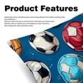 thumbnail image 2 of Football Luxurious Velvet Pillow Covers Inserts Set with Unique Patterns - 16x16, 18x18, 20x20 Inches - 2 Pack Decorative Throw Pillow Covers for Home Decor and More, 2 of 6