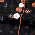 thumbnail image 6 of FASHOFT Womens Halloween Pajamas Set Ghost Pumpkin Printing Button Up Pjs Short Sleeve Ruffle Sleepwear Notch Collar Bride Soft Comfy Pj Lounge Sets Black L, 6 of 9