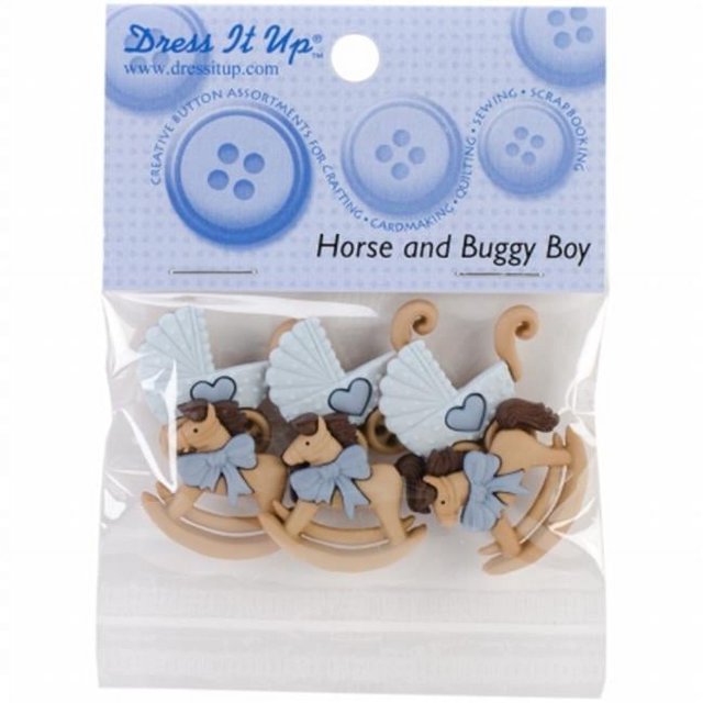 Jesse James DIUBTN-5823 Habiller Embellissements-Cheval & Buggy - Garçon