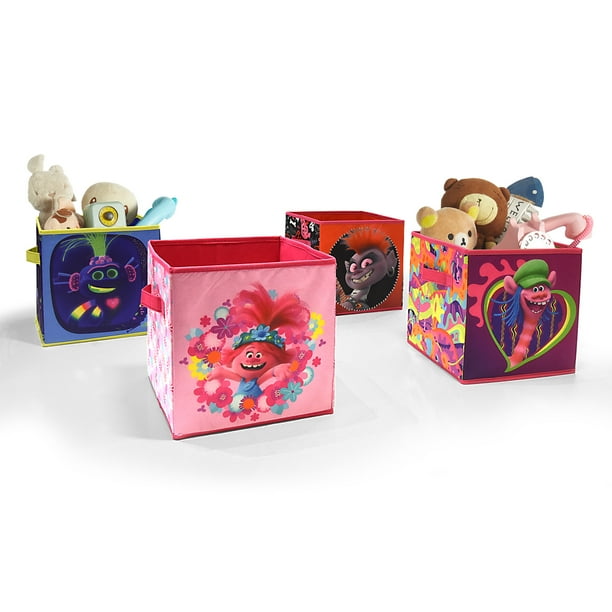 Dreamworks Trolls 2 Toy Storage Cubes (set of 4)