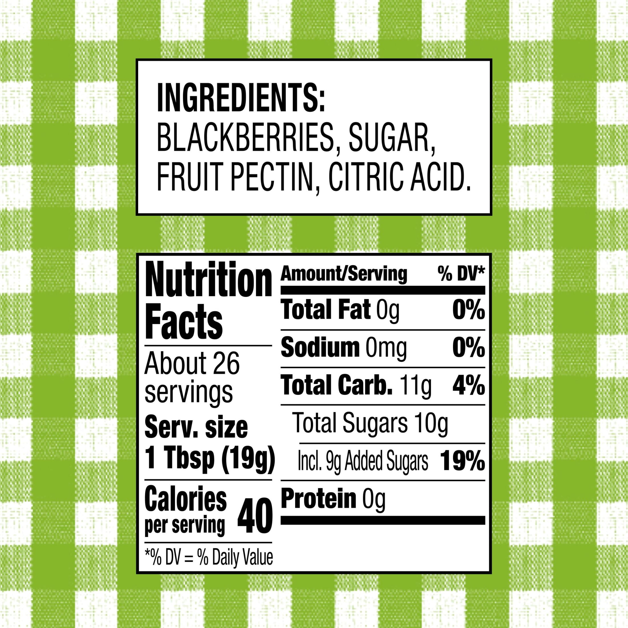 (8 pack) Smucker's Natural Blackberry Fruit Spread, 17.25 oz