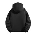 thumbnail image 3 of Mens Windbreaker Jackets Multi Pocket Jacket Casual Three Proof Fashionable Splicing Outdoor Couple Jacket Windbreaker Front-Zip Jacket Black 2XL, 3 of 6