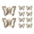 thumbnail image 1 of Uxcell 10Pcs Encanto de Mariposa de Rhinestone Cubic Zirconia Cristal Marrón, 1 of 7