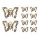 thumbnail image 1 of Uxcell 10Pcs Encanto de Mariposa de Rhinestone Cubic Zirconia Cristal Marrón, 1 of 7