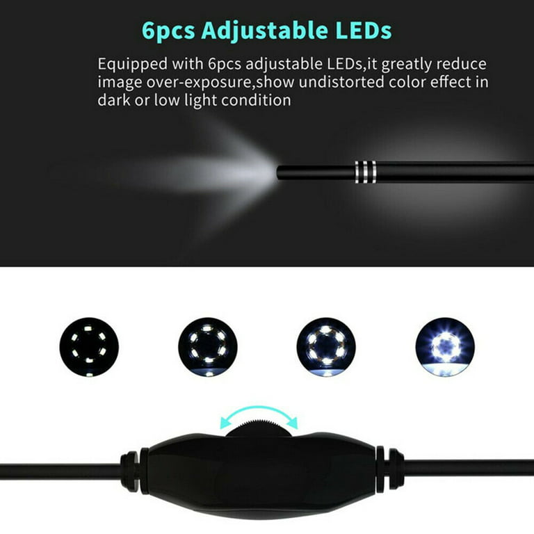 Ear Otoscope Camera USB Ear Endoscope 3 in 1 Earwax Removal Tool Ear Scope  Camera with LED Lights for Android Windows Mac 