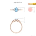 thumbnail image 5 of ANGARA Natural Oval Aquamarine Side Stone Engagement Ring with Diamonds in 14K Rose Gold for Women (Size-7x5mm) | March Birthstone, Anniversary, Jewelry Gift for Women | Natural Aquamarine Ring, 5 of 9