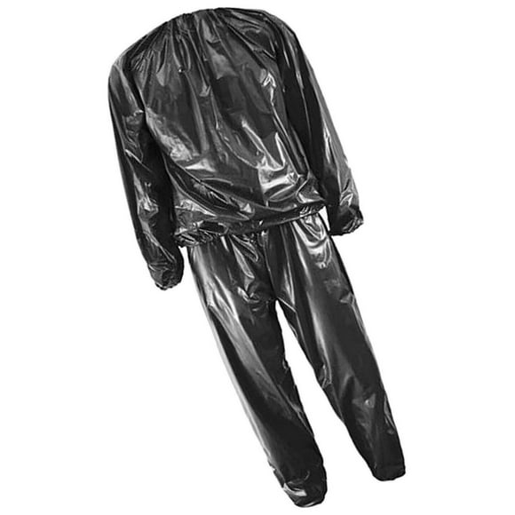 Fitness Sauna Suit Exercise Gym Home Sweat Suit Sauna Suit Hoodie Pants Black L