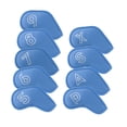 thumbnail image 4 of Cubiertas de cabezales de 9pcs Golf Club, regalos de golfistas protectores creativos, accesorios livianos, premium, de moda portátiles a prueba de Azul claro, 4 of 8