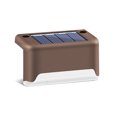 thumbnail image 2 of Luz de escalera LED solar 3000K IP55 Impermeable Resistente a la intemperie Recargable Jardín Camino Lámparas de valla Decoración Patio de plástico Noche Marrón Advancent HA009218-02, 2 of 6