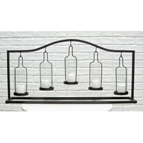 Western Black Arched Metal Stand Decorative 5 Penta Votive Candles Candleholder