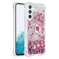 thumbnail image 2 of Funda para Samsung Galaxy A54 5G con Brillo Líquido Flotante, Purpurina, Parachoques y Anillo Giratorio Soporte, 2 of 5